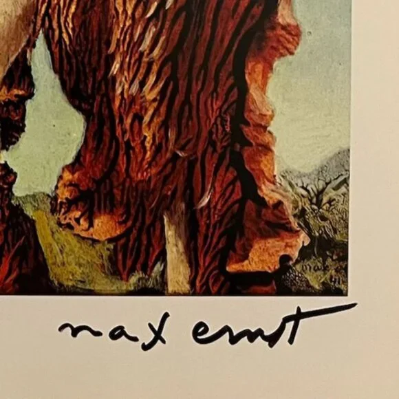 Max Ernst Hand Signed Print - Wizard Woman 12/100 - COA & +$3,500 USD Appraisal